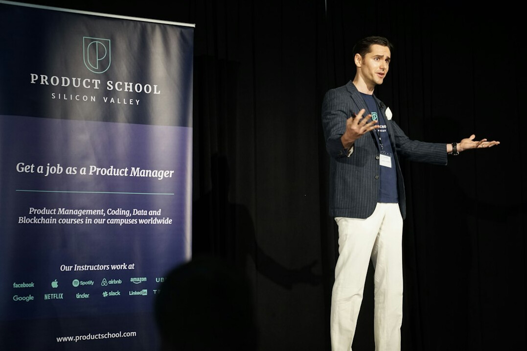 professional presenter on stage