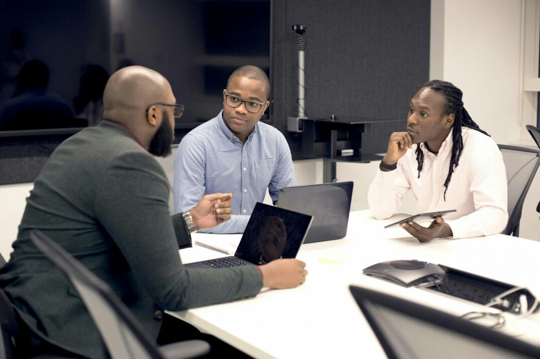 diverse business team meeting