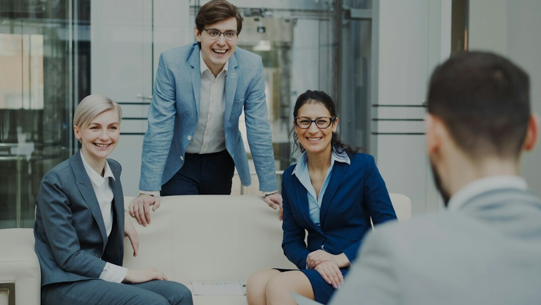 group of professionals networking