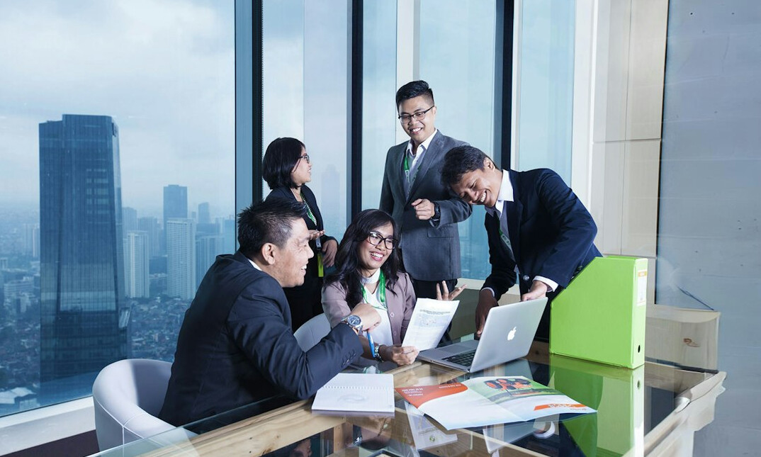 business meeting with diverse team
